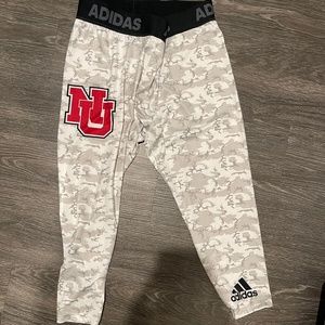 Nebraska Football Team Issued 3/4 Camo Tights